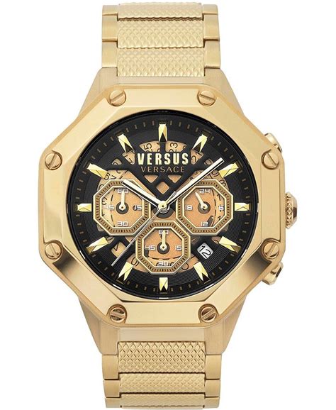 versus versace mens watch gold kowloon|Versus Versace Mens Kowloon Watch VSP391019 Gold.